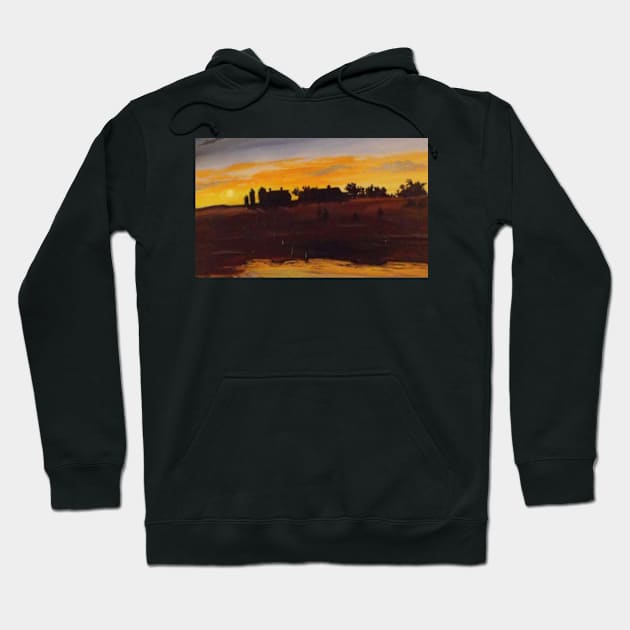 Sunrise at the Farm and Pond Hoodie by Matt Starr Fine Art